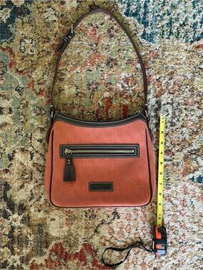 Dooney & Bourke Coral Shoulder Bag with Dark Trim and Tassel